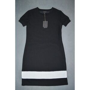 Rag & Bone Valerie Mesh Mini Dress Size 0 in Black and White NEW with Tags